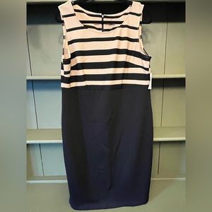 NWT Danny & Nicole Tan & Black Stripped dress. No Jacket